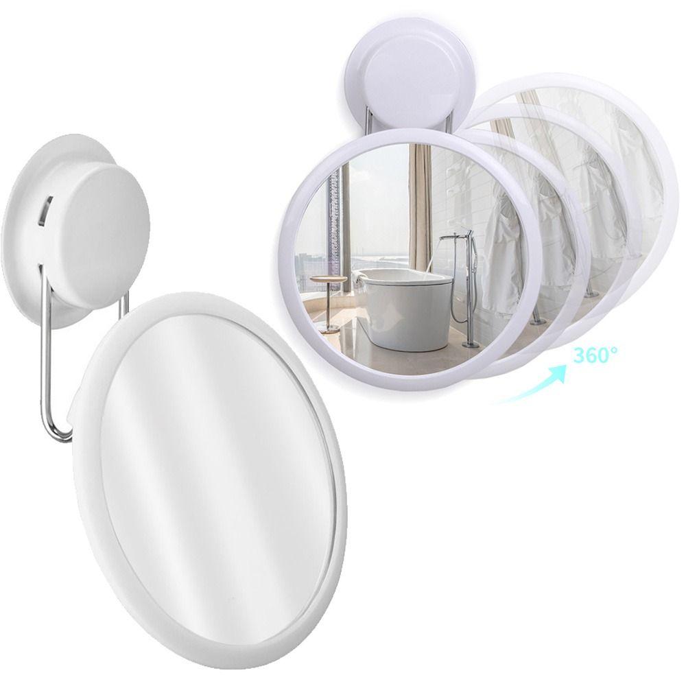 Adjustable Suction Cup Makeup Mirror Waterproof Wall Mounted Vanity Mirror  Cosmetic