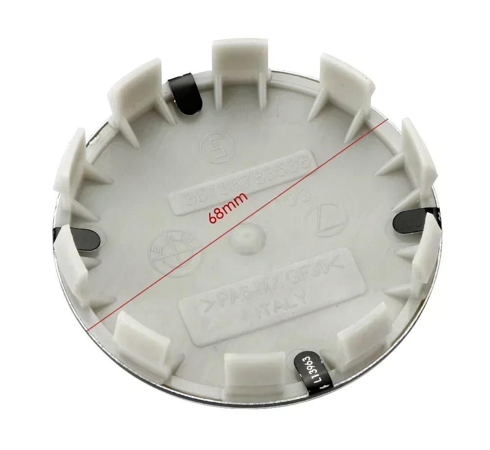 For BMW E36 E46 E53 E90 E60 E61 E93 E87 X3 X5 F30 F20 F10 G30 Accessories 4Pcs 56/68mm Car Wheel Center Hub Cap Auto Rim Covers