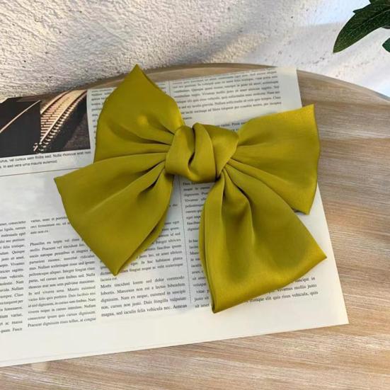 Women Hairpin Bow Theme Hair Clip Bright Color Hair Clip Back Head Hair Claw Lightweight Hair Accessory