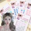 3D Dreamy Shell Crystal Diamond Patch Face Gems Mermaid Temporary Tattoo Stickers Self-adhesive DIY Body Art Decoration Makeup