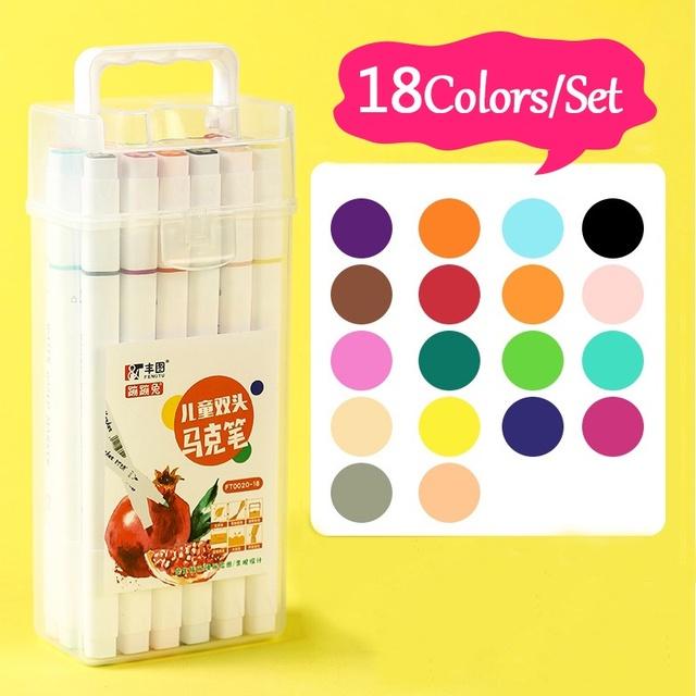 12/18/24/30/36/48/60/80 Colors Double Headed Oily Marker Set Alcohol Based Sketch Drawing Graffiti Art Marker For Manga School Art Supplies