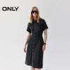 Only Women's Distressed Lapel Denim Shirt Dress