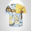 Summer Cute 3D Simple Fresh T-shirt  Anime Casual Breathable Oversized Comfortable Women Short Sleeved T-shirt