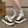 Super fire little white shoes women's autumn versatile thick-soled high-end board shoes 2025 new niche German training casual sports shoes