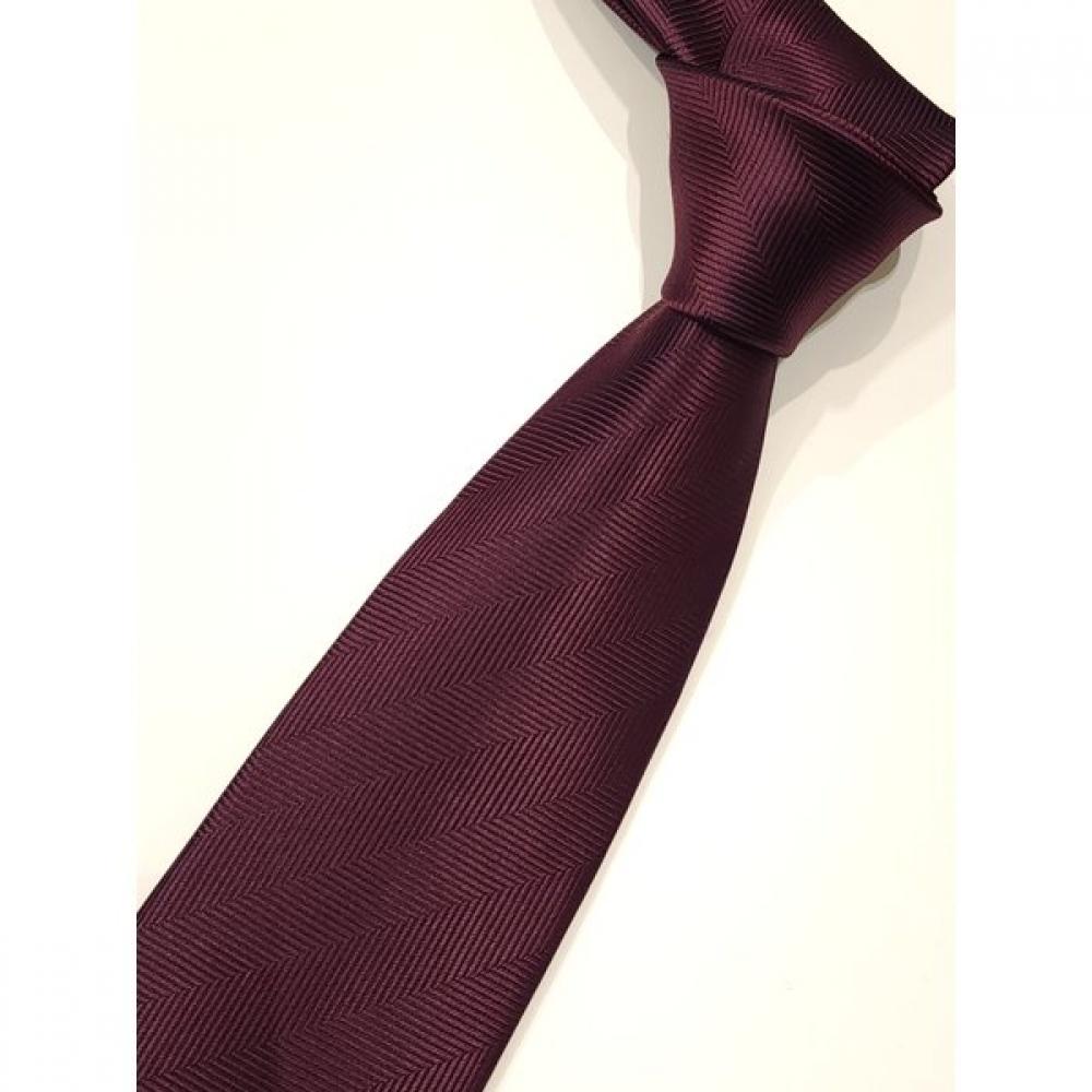 Daks 100  Silk Herringbone Pattern Wine Color Tie Dmg1acf1234r2