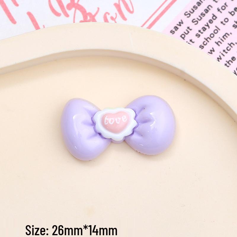 Powder Floral Bow Tie Charm: DIY Resin Hair Clip & Crocs Accessory