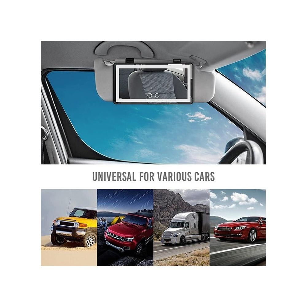 Padom Car Visor Vanityrror Rechargeable with 3 Light Modes & 60 LEDsrror for Truck SUV Rear View Dimmable Touch Screen Car As A Gifts