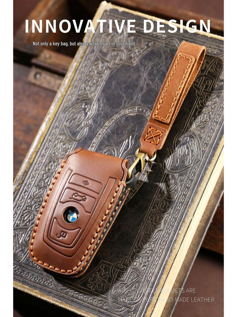 High-End Leather Key Cover for BMW 3/5 Series & X1/X3/X5