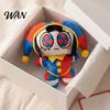 Mini Plush Toy Keyring Clown Keychain for Backpack Cute Stuffed Animal Soft Handbag Pendant Purse Charm Funny Gift Kids Women Fluffy