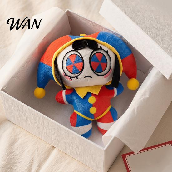 Mini Plush Toy Keyring Clown Keychain for Backpack Cute Stuffed Animal Soft Handbag Pendant Purse Charm Funny Gift Kids Women Fluffy