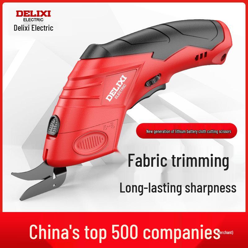 Delixi Portable Electric Scissors for Fabric Cutting - Handheld, Lithium Battery Powered