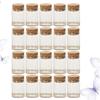 HOOTNEE 20pcs Small Glass Bottles with Cork Tea Storage Jars Mini Bottles Party Supplies Glass Wish Jars