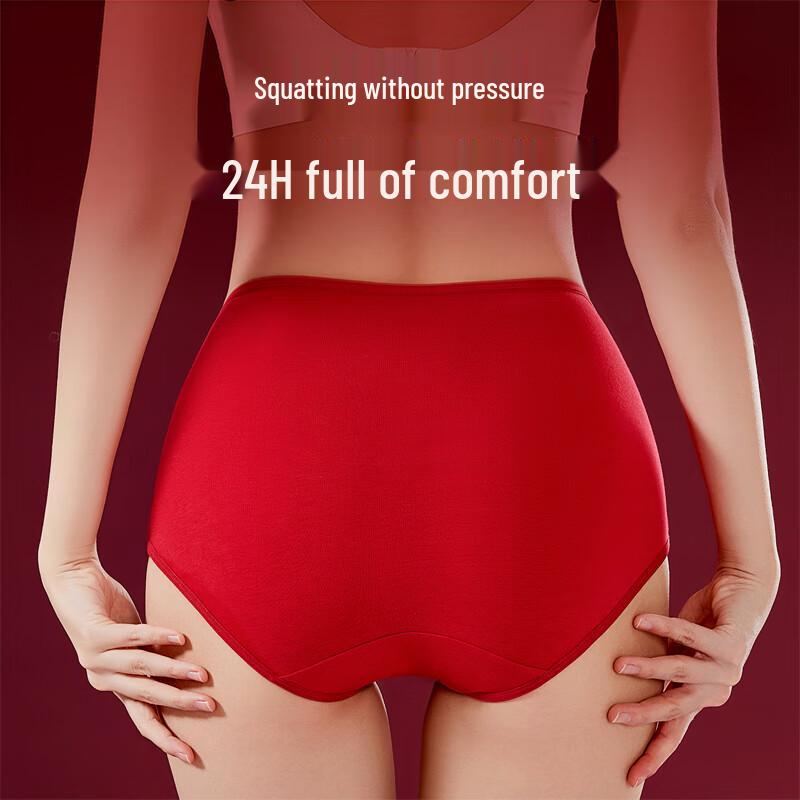 Urban Beauty Women's High-Waist Antibacterial Cotton Briefs, 4-Pack