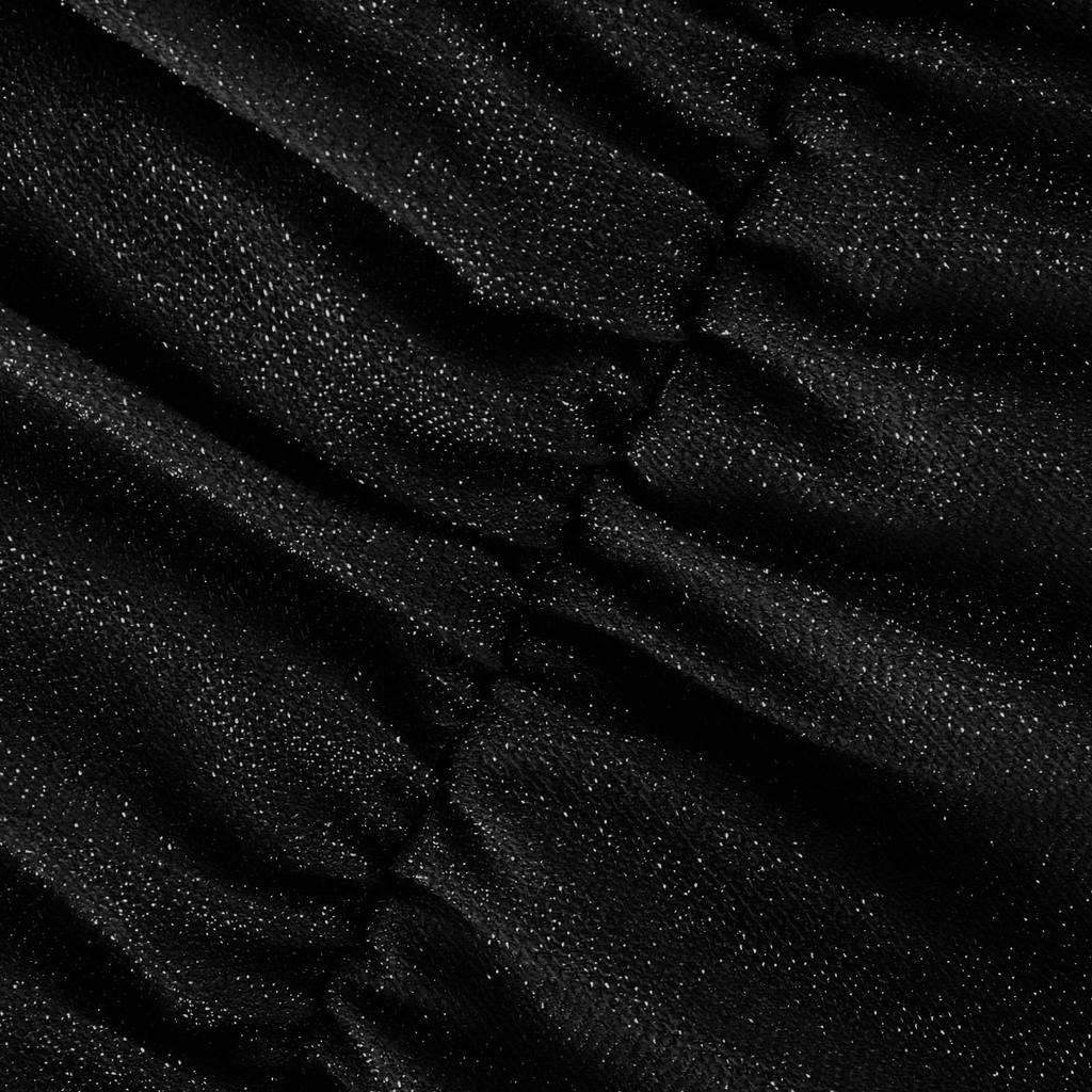 Fashion Women's Solid Color Glitter Pile Collar Long Sleeve Ruffled Slim Fit Evening Dress