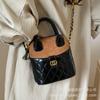 Rhombus Chain Bag Women's 2025 New Trendy Fashion High Sense Portable Shoulder Bag Versatile Messenger Bag