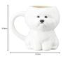 Cute Die-Cut Bichon Frise Mug, Animal Design, Dog, Approx. 340ml
