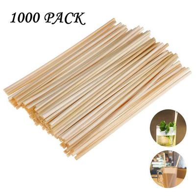 1000 Stück 20cm Natur Weizenstroh Umweltfreundliche Trinkhalme Tragbar 100% Biologisch Abbaubar Milch Tee Strohhalme Küchen Bar Zubehör