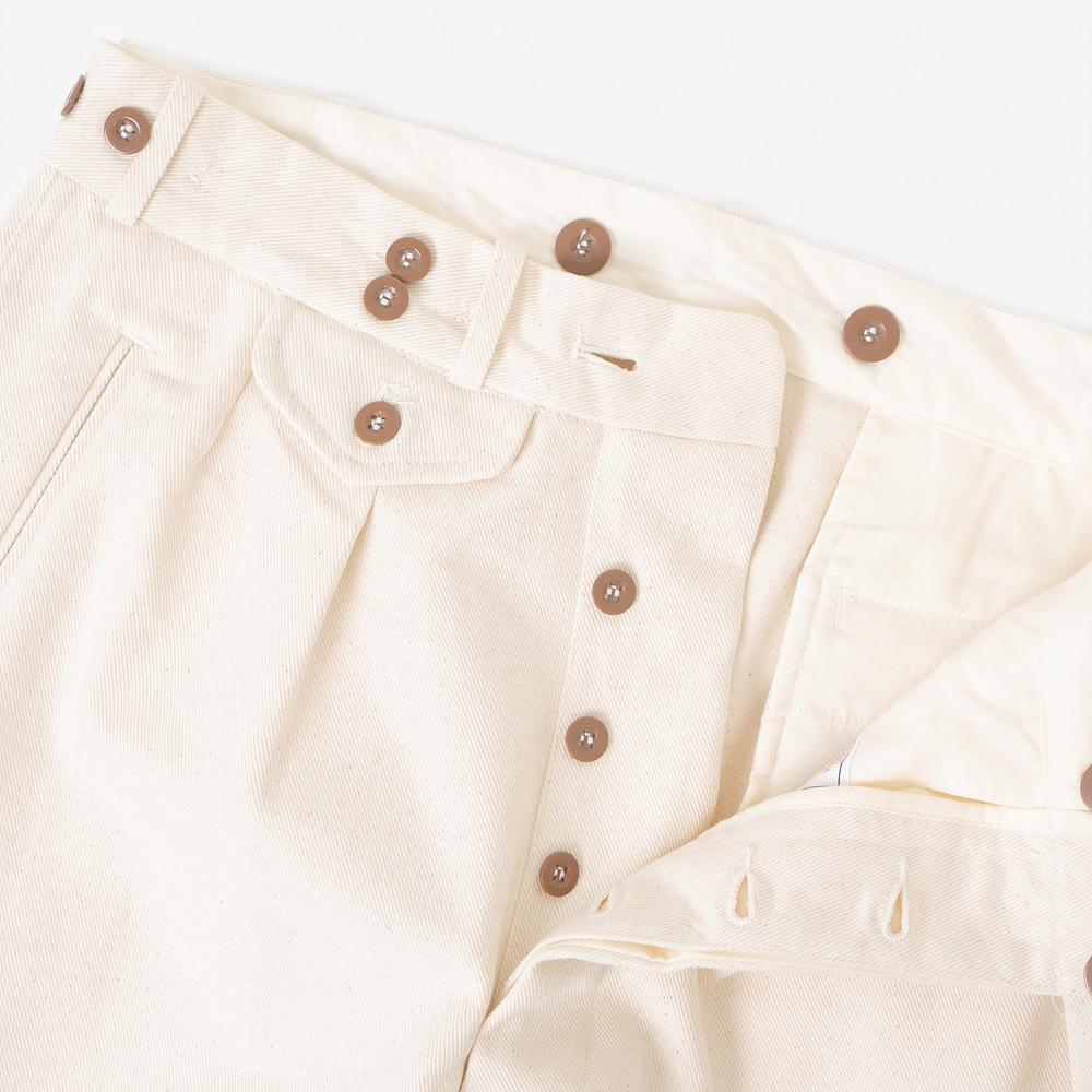Waiemssielkeiwai German Type Navy Tropical Pants - Natural