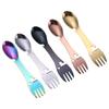 5 In 1 Multitool Stainless Steel Fork Spork Spoon Cutlery Flatware Utensil Portable Camp Multi Tool Bottle Opener Can Opener