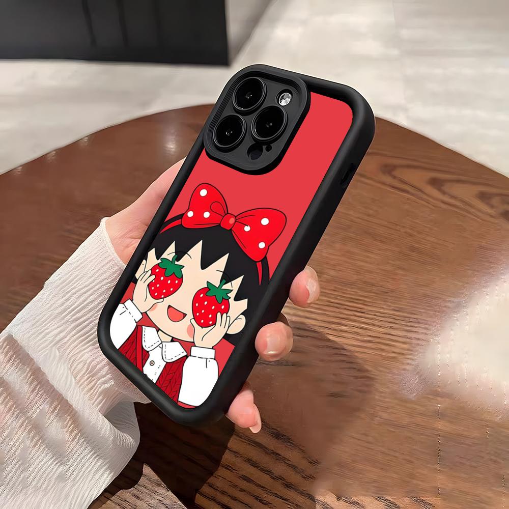 Chibi Cute M-Maruko Phone Case For IPhone 17 Pro Max 15 Pro 16 14 Plus 12 13 Mini 11 Pro Shockproof Soft Cover