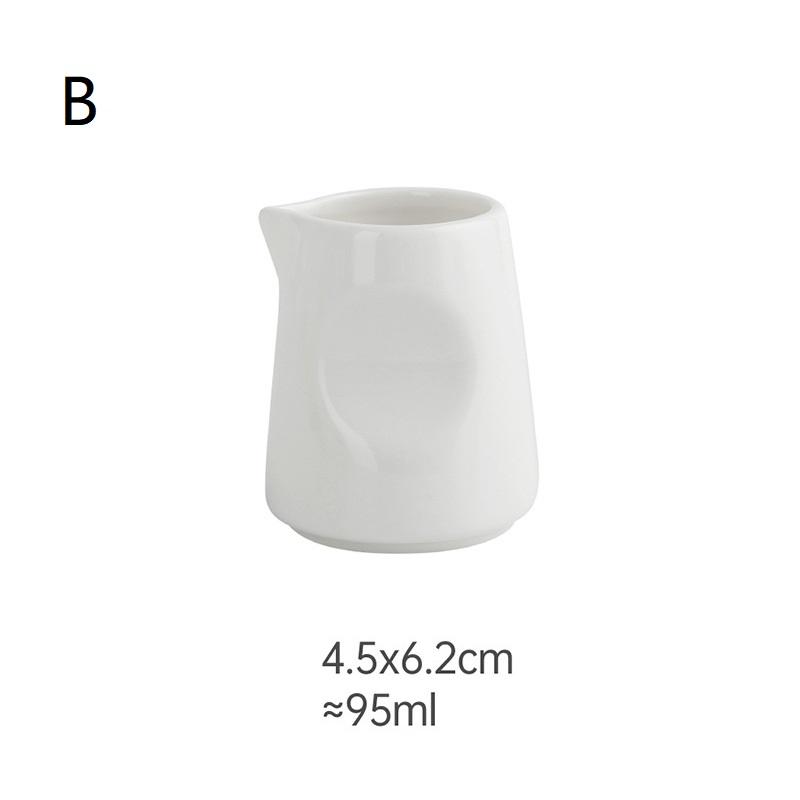 Needle Nosed Cups White Ceramic Milk Jar Coffee Milks Cup Milk Jug Saucepan Sauce Cup Coffeeware Milks Pot Seasoning Pots