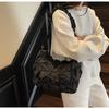 Simple Water Deli Shape Nylon Crossbody Bag With Zipper Pouch For Daily Use