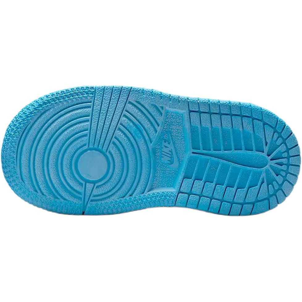 Jordan Air Jordan 1UNC Slip Resistant Abrasion Resistant High top Toddler Shoes White Blue Infant And Toddler FD1413-402
