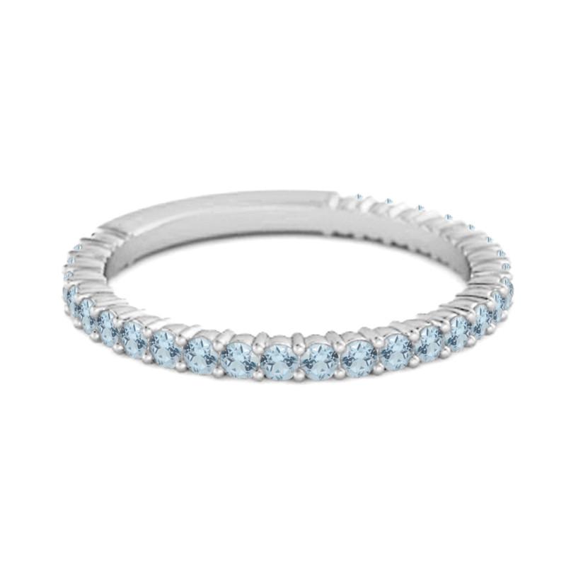 Blå Topas Evighetsbandring – 925 Sterling Silver