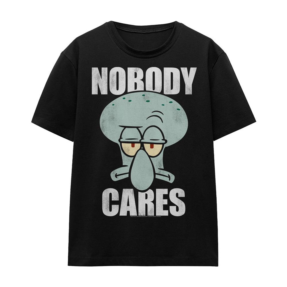 SpongeBob SquarePants Unisex Adult Nobody Cares Meme T-Shirt