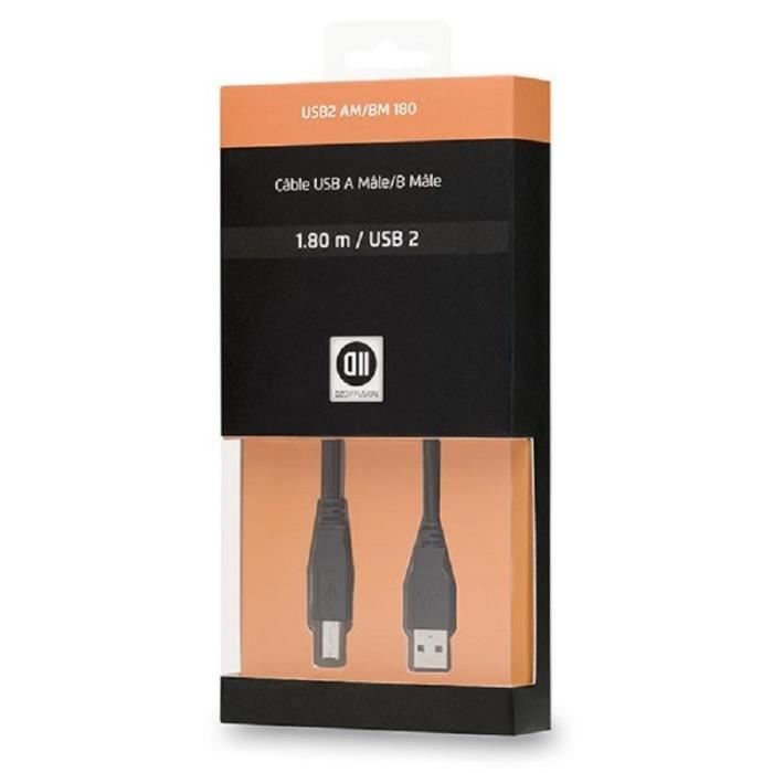 D2 câble usb 2.0 0 a mâle 1,8 mètre