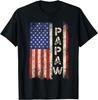 Papaw Grandpa US American Flag Shirt Grandfather Day T Shirt