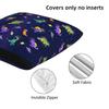 Dinosaur Dinosaurs In Space 2 pcs Square Pillowcase Pillow Cover Cushion Decor Comfort Throw Pillow for Home Car