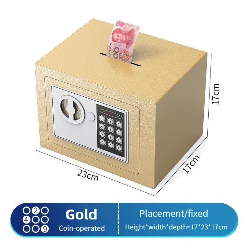 Home Office Storage Box Intelligent All Steel Anti-theft Intelligent Password Piggy Bank Mini Digital Safe Box 17e Gold Coin