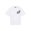 We11done Ss22 Star Pattern Printed Rhinestone Logo Short Sleeve T-Shirt Unisex Tops White WD-TT1-22-626-U-WH