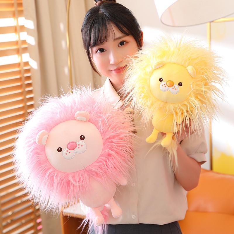 Non-Toxic Kawaii Lion Stuffed Toys Colorful Plush Lion Fluffly Doll Best Gifts Cute Lion Plush Toy
