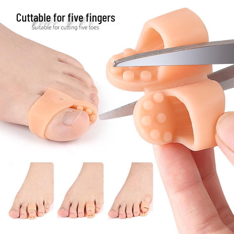 Dual Hole Toe Separator & Bunion Corrector, Hammer Toe Straightener, Fragrance Toe Protector Pad, Adjustable