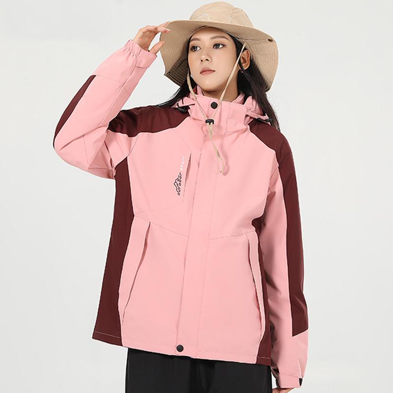

Unisex Three-in-One Windbreaker with Detachable Mink Fleece Liner - Waterproof & Windproof for Autumn/Winter Mountaineering. M