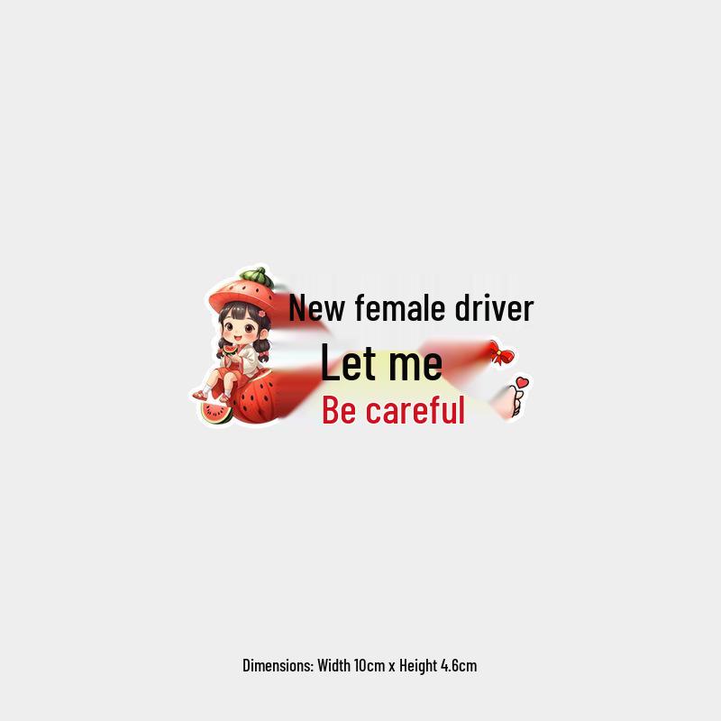 

New Female Driver - Cute Heart Rear Window Car Sticker