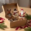 Holiday Themed Home Decor Sets Christmas Table Decoration, Wooden Snowman Santa Claus Reindeer Sign, Standing Tabletop Signs Xmas Centerpiece