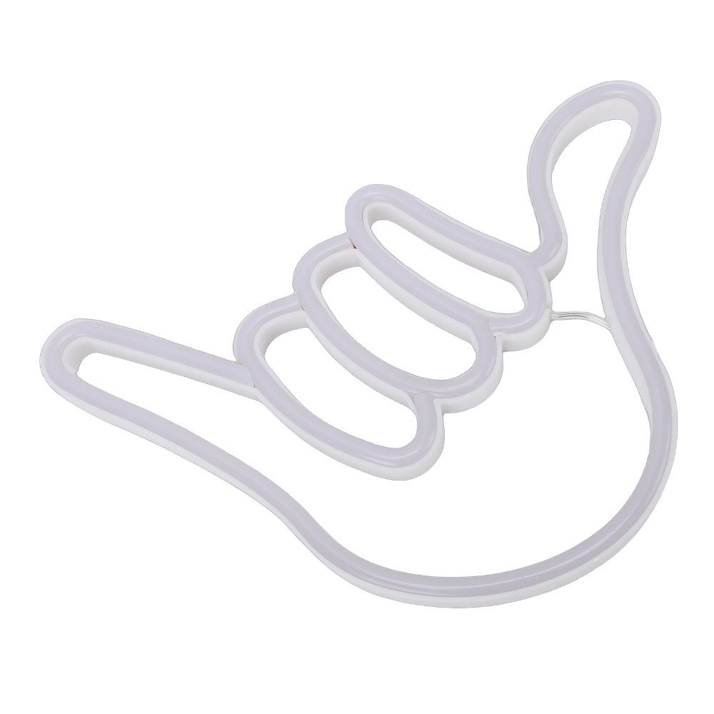 Hand Shape Finger Neon Sign Hand Gesture Neon Lamp Stylish Hand Neon Sign Lounge