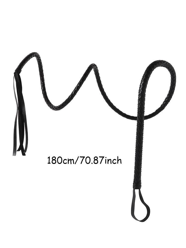 Fetish Slave PU Leather Whip Flogger Handle Master Spanking Paddle Knout Flirt  Adult Game Erotic Sex Toys for Women Couples