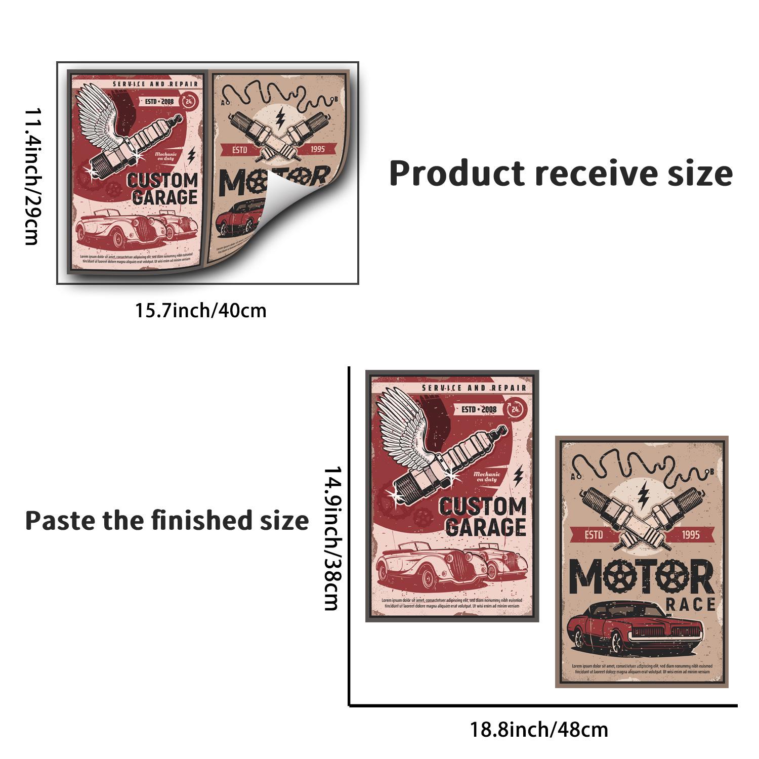 

Ретро гоночная наклейка плакат для дома и гостиной