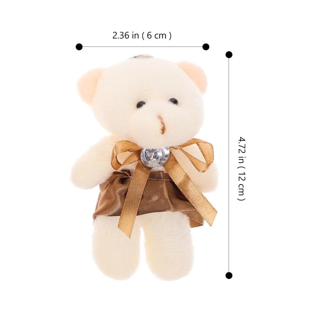 Alasum Small Plush Bears, Set of 10, Fluffy and Cute, Perfect for Kids and Girls, Home Decor, Miniature, Christmas, Graduation, Valentine's Day Gifts