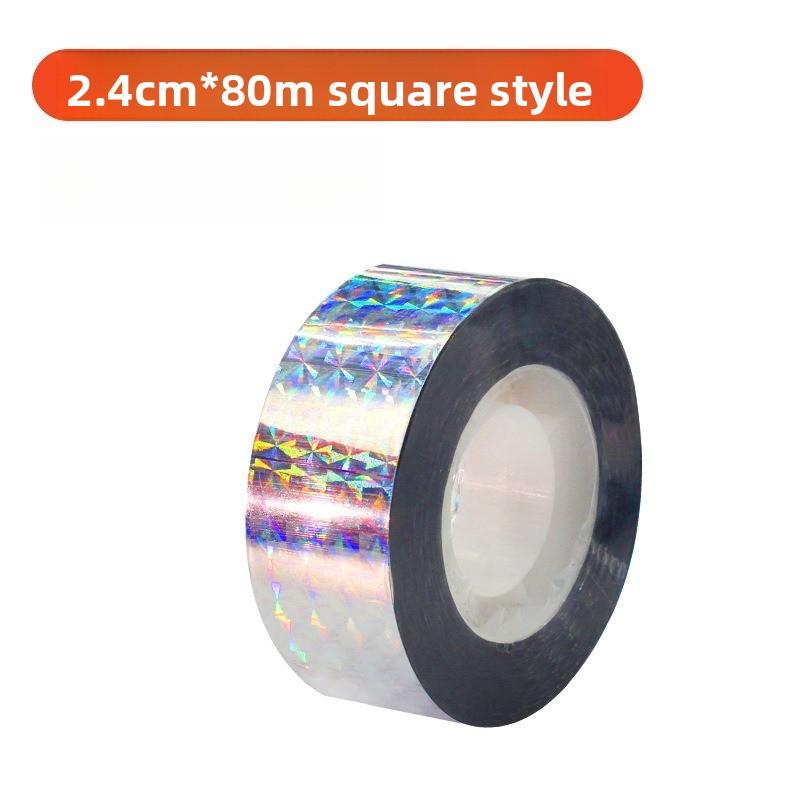1Pcs 80M Double-Sided Reflective Bird Repellent Tape Holographic Scare Ribbon Laser Deterrent for Pigeon Fox Bird Control Garden