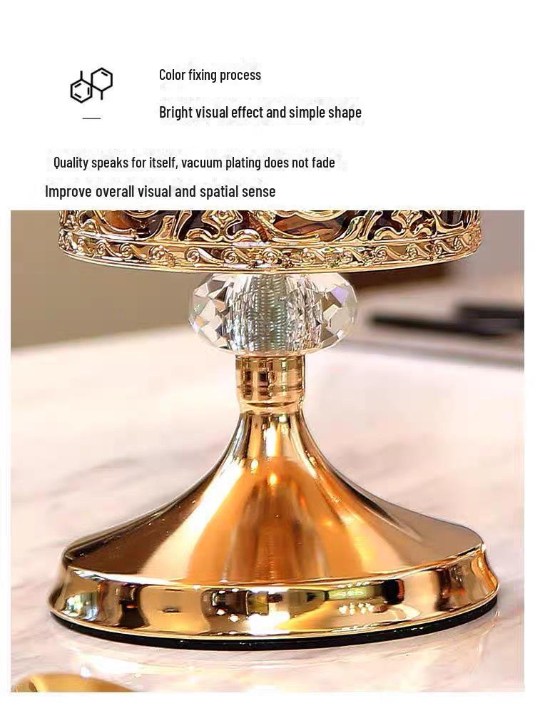 Elegant Crystal Glass Storage Jar with Lid - European & American Style for Living Room Decor