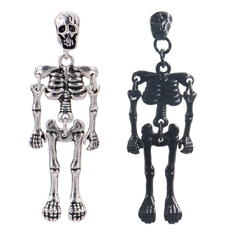 Skeleton Robot Earrings Punk Gothic Drop Dangle Earrings Halloween Jewelry Gifts