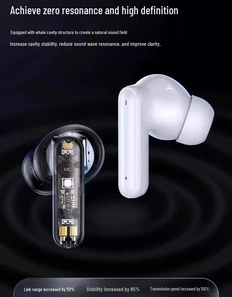 Smart Wireless Noise-Cancelling Bluetooth Earphones 2025 with In-Ear Display and Long Battery Life