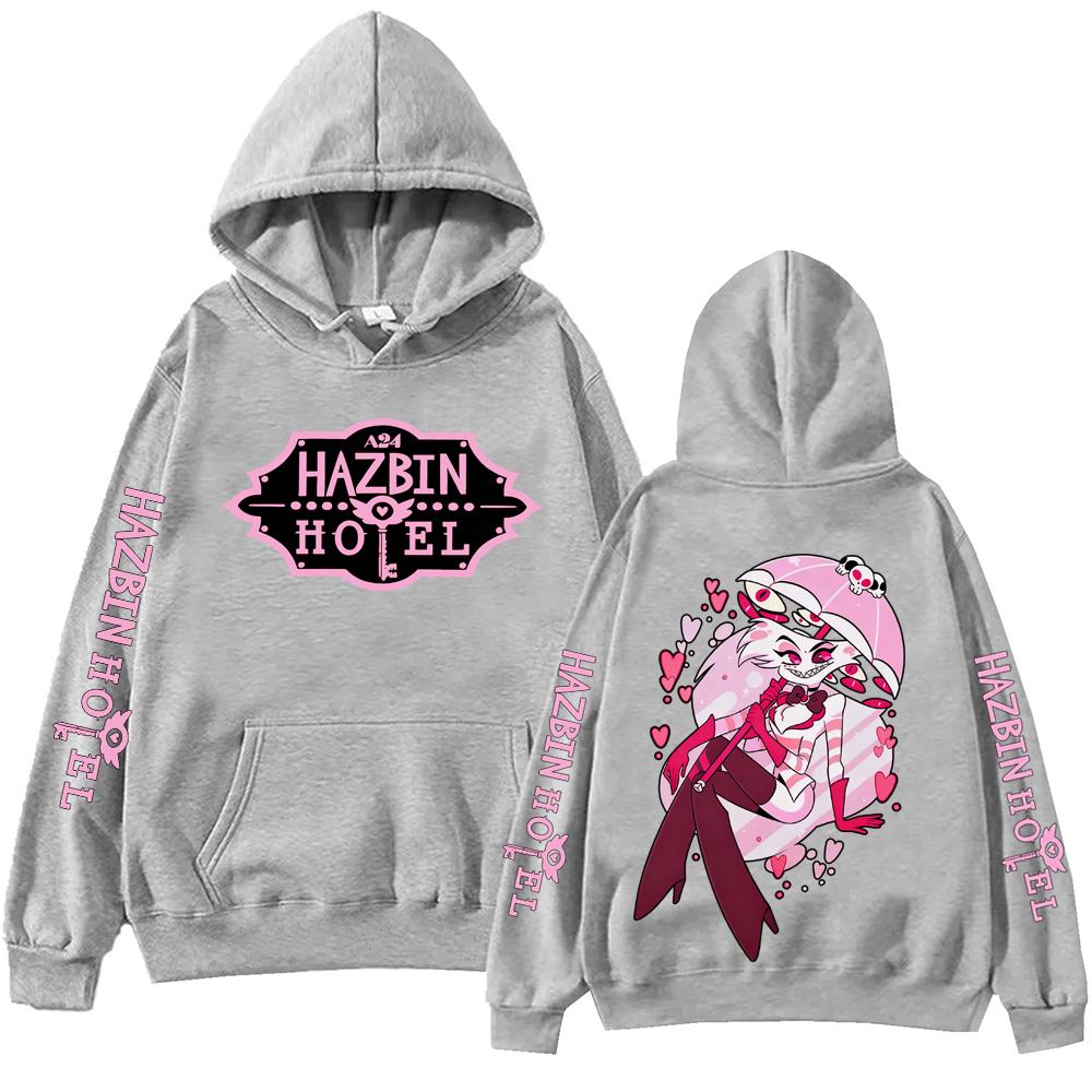 Hot Movie Hazbin Hotel Angel Dust Hoodie Man Woman Harajuku Long Sleeve Pullover Tops Sweatshirt Gift