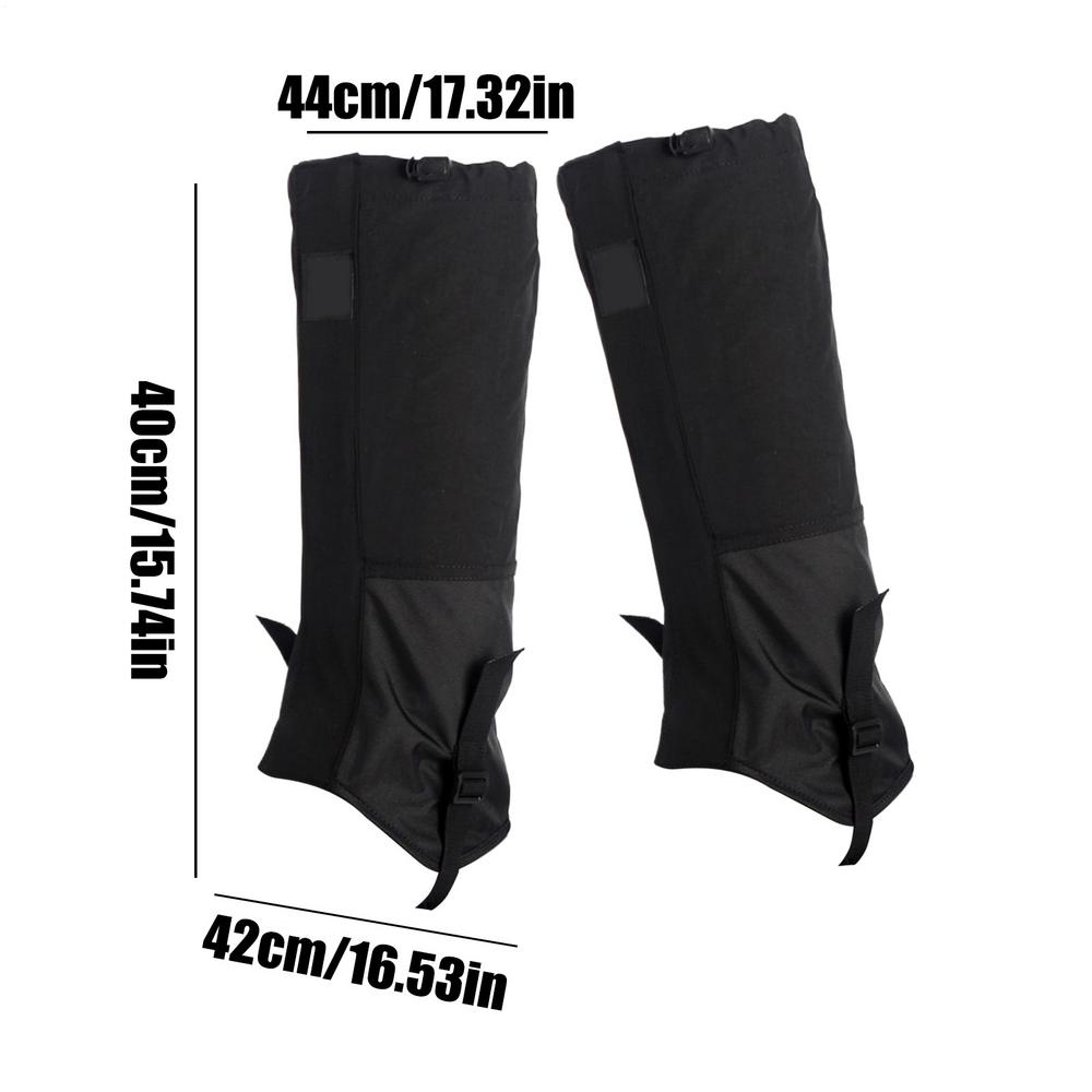 

Leg Gaiters For Men Waterproof Boot Gaiters For Hiking Adjustable Leg Protector For Men Women Summer Wading Running Winter чорний