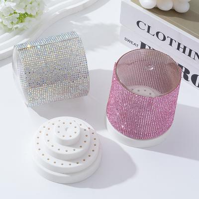 Diamond-set Manicure 48-hole Grinding Head Storage Box, Sander Pen Tip Jack Display Base, Manicure Storage Box